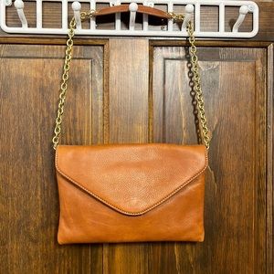JCrew leather clutch